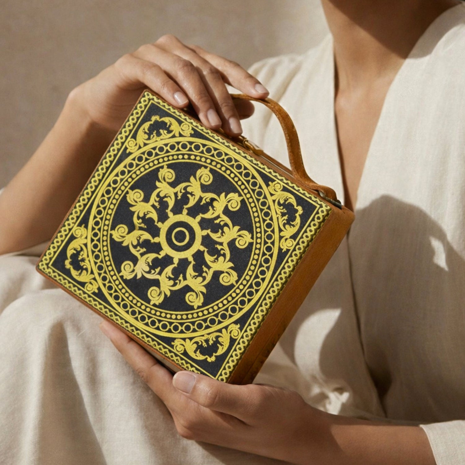 Yellow Printed Suitcase Style