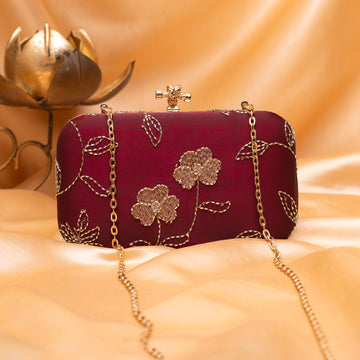 Artklim Royal Ruby Blossom Clutch
