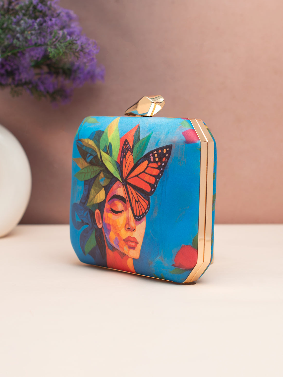Butterfly Muse Printed Clutch