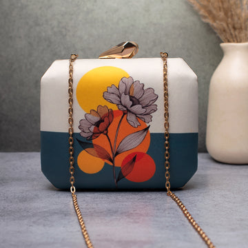 Artklim Floral Modern Art Printed Clutch