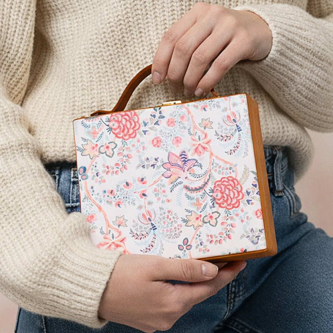 Floral Printed Suitcase Style