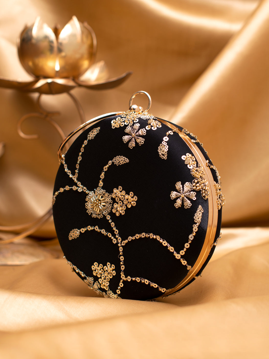 Artklim Midnight Bloom Round Clutch