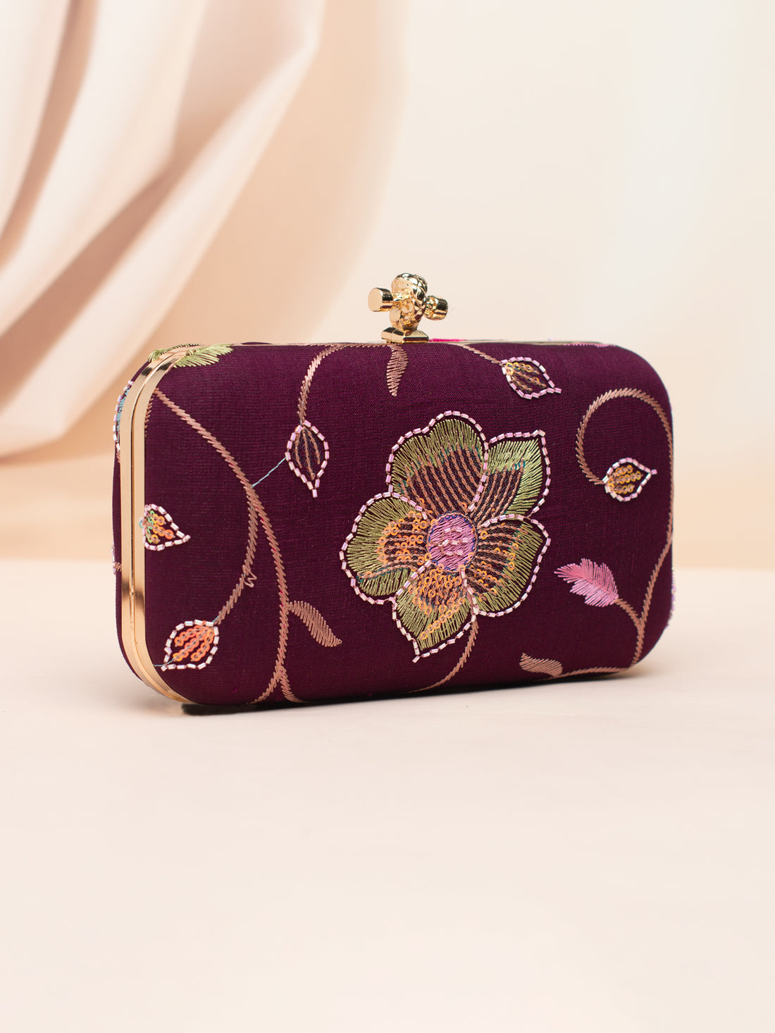Artklim Royal Purple Blossom Clutch