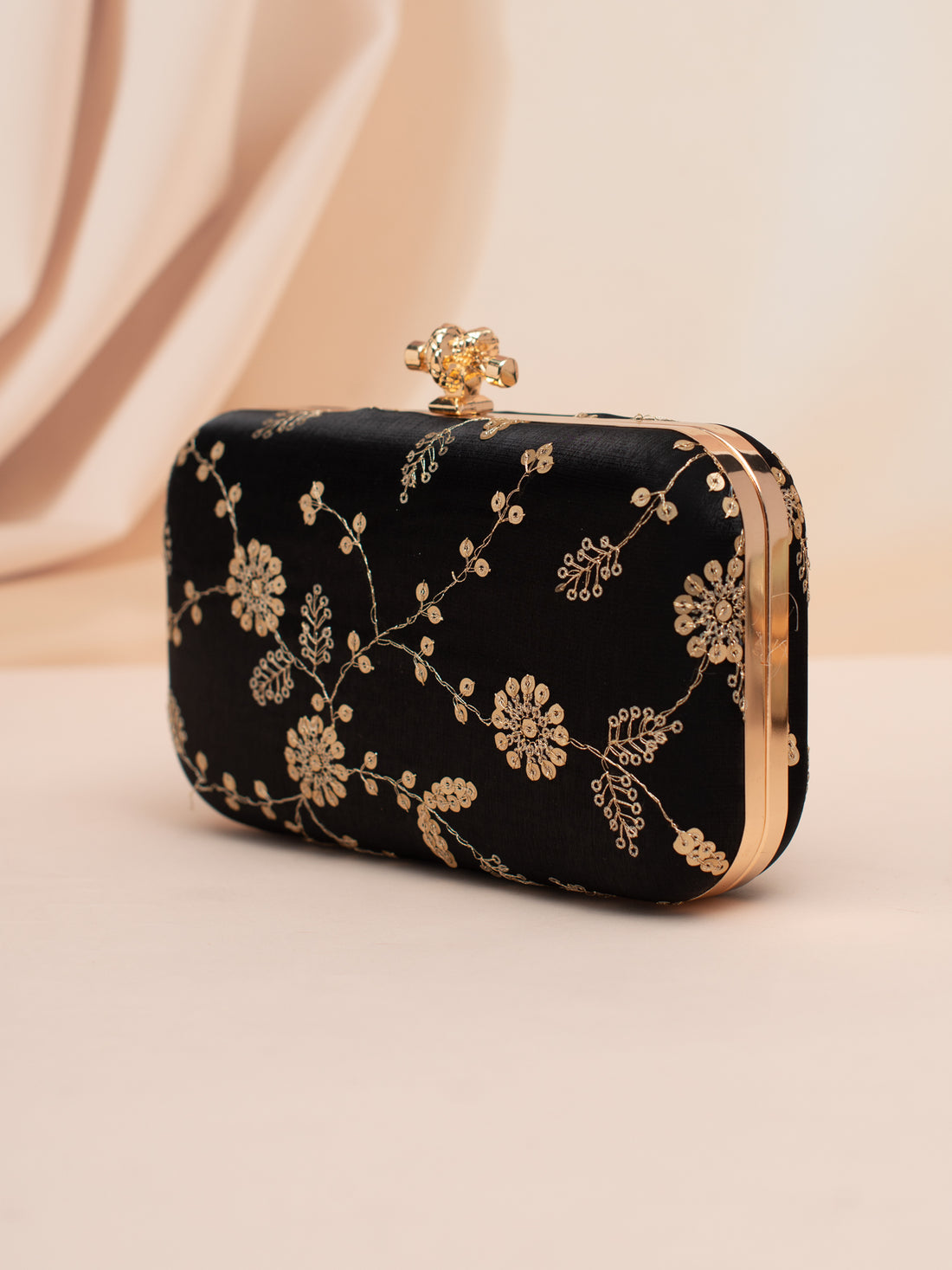 Artklim Midnight Bloom Clutch – Black