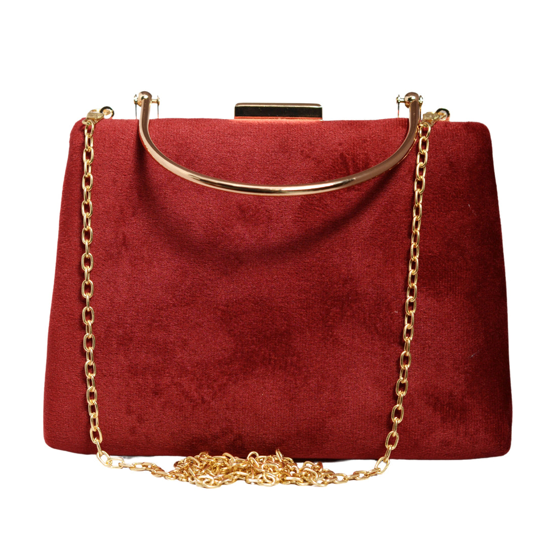 Maroon Fabric Clutch