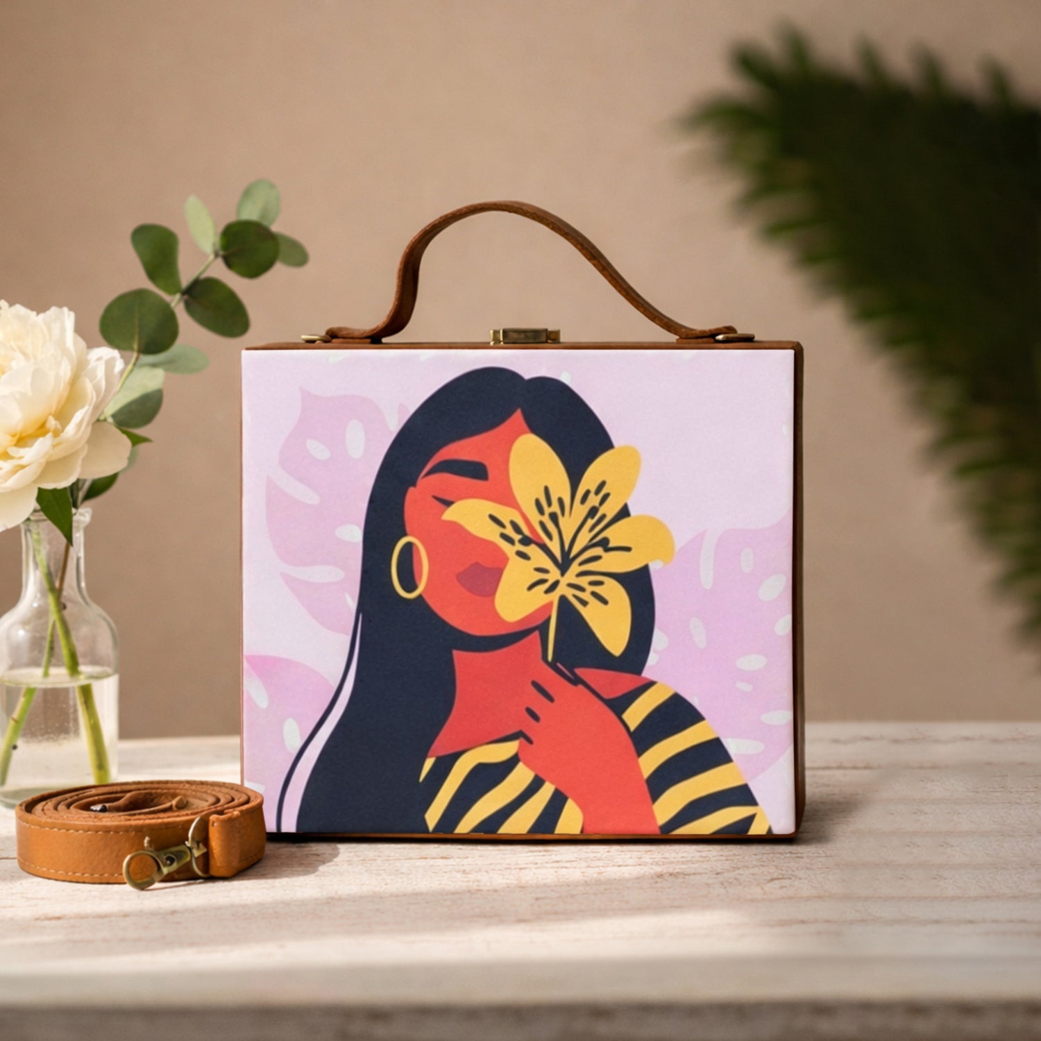 Yellow Flower Girl Clutch