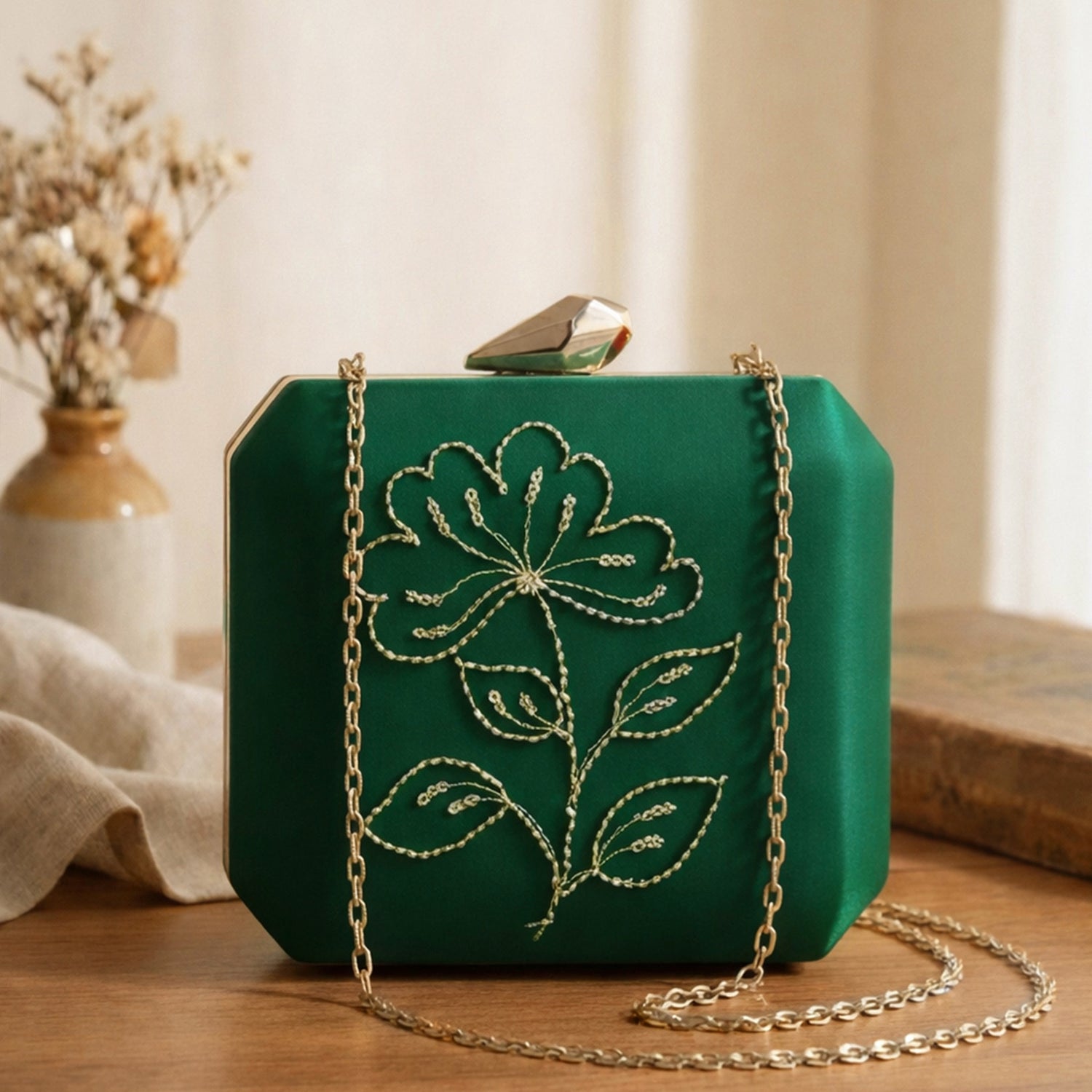 Artklim Emerald Bloom Majesty Clutch