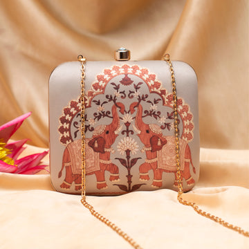 Artklim Royal Elephant Heritage Motif Clutch
