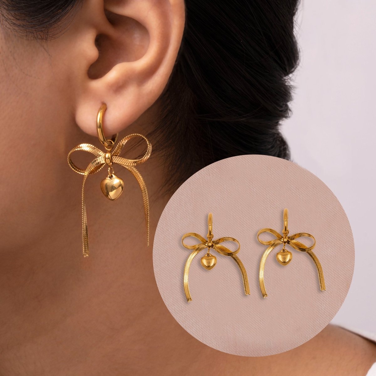 Artklim Korean Style Bow Earrings