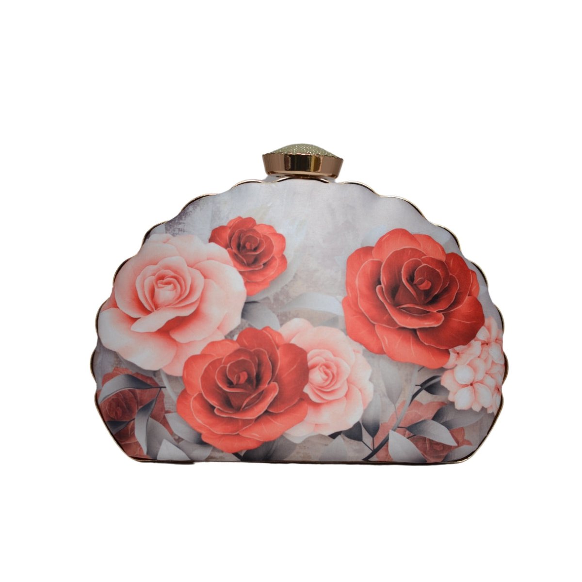 Artklim Floral Printed D-shape Clutch