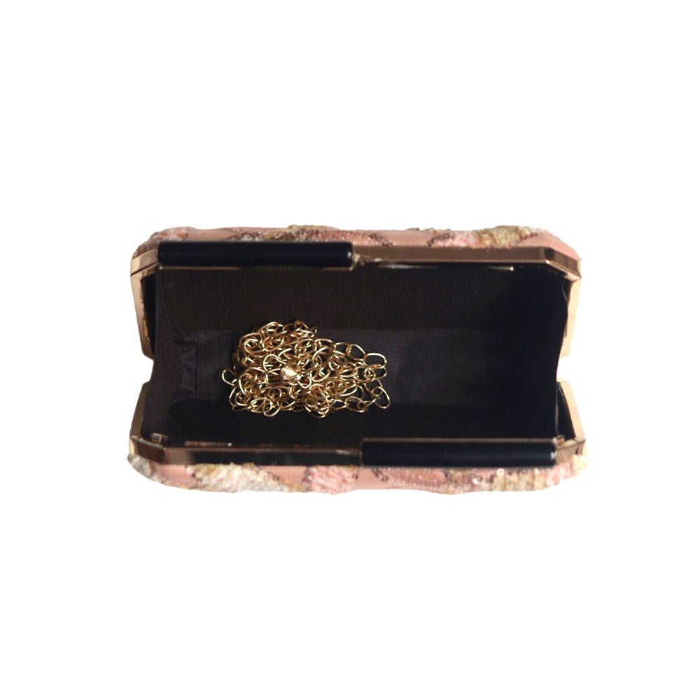 Pink Floral Pattern Evening Clutch