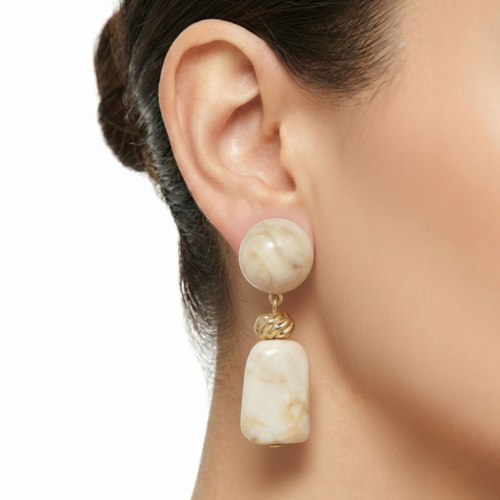 Artklim Anti-Tarnish Gold Plated Long Drop Earrings For Women