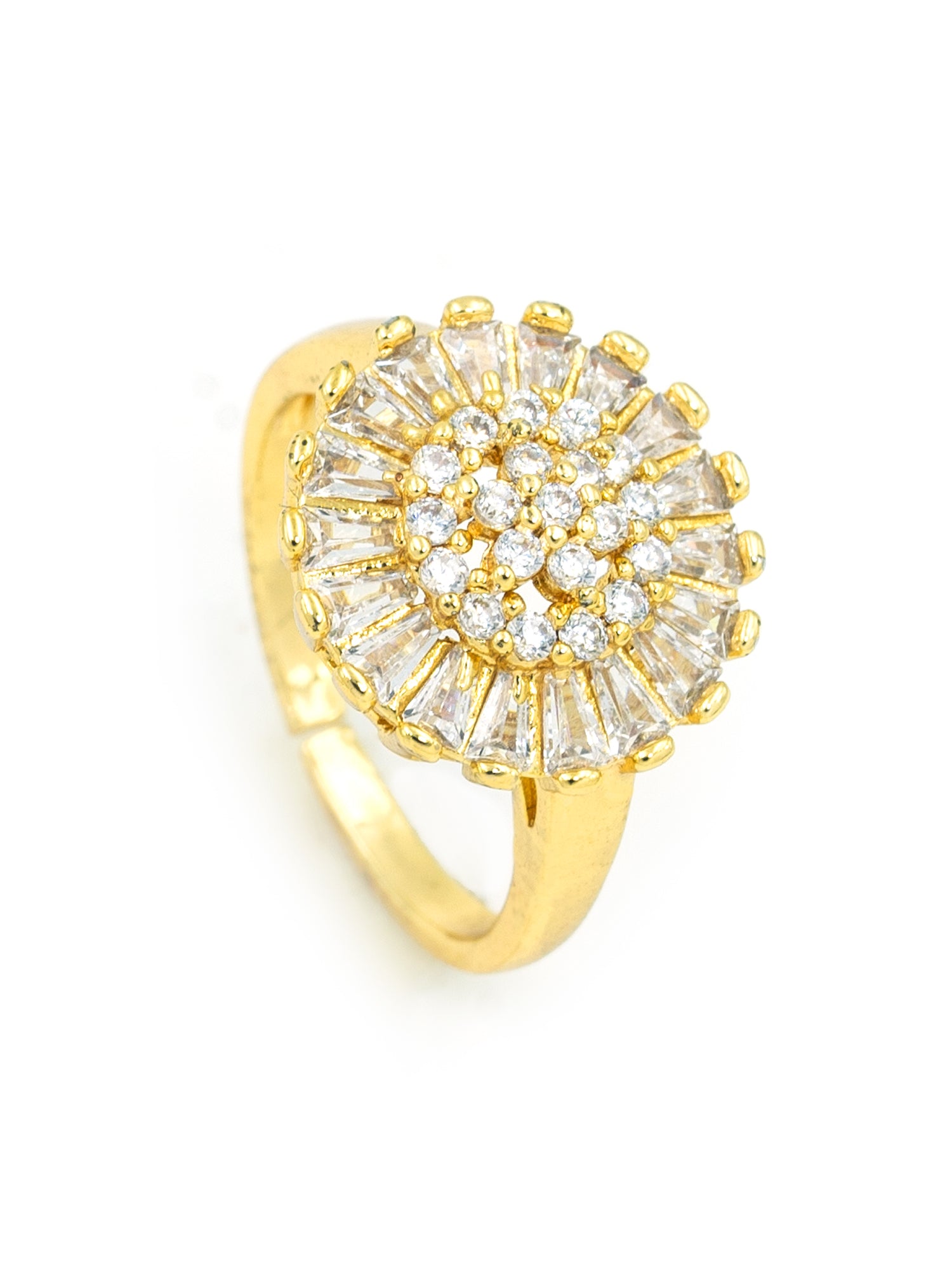 Artklim Gold-Plated Radiant Dome Anti-Tarnish Ring