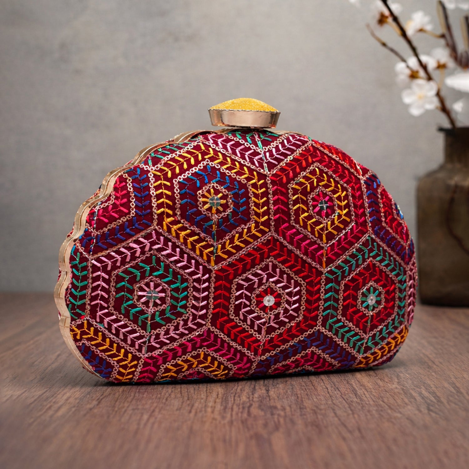 Artklim Geometric Glam Clutch