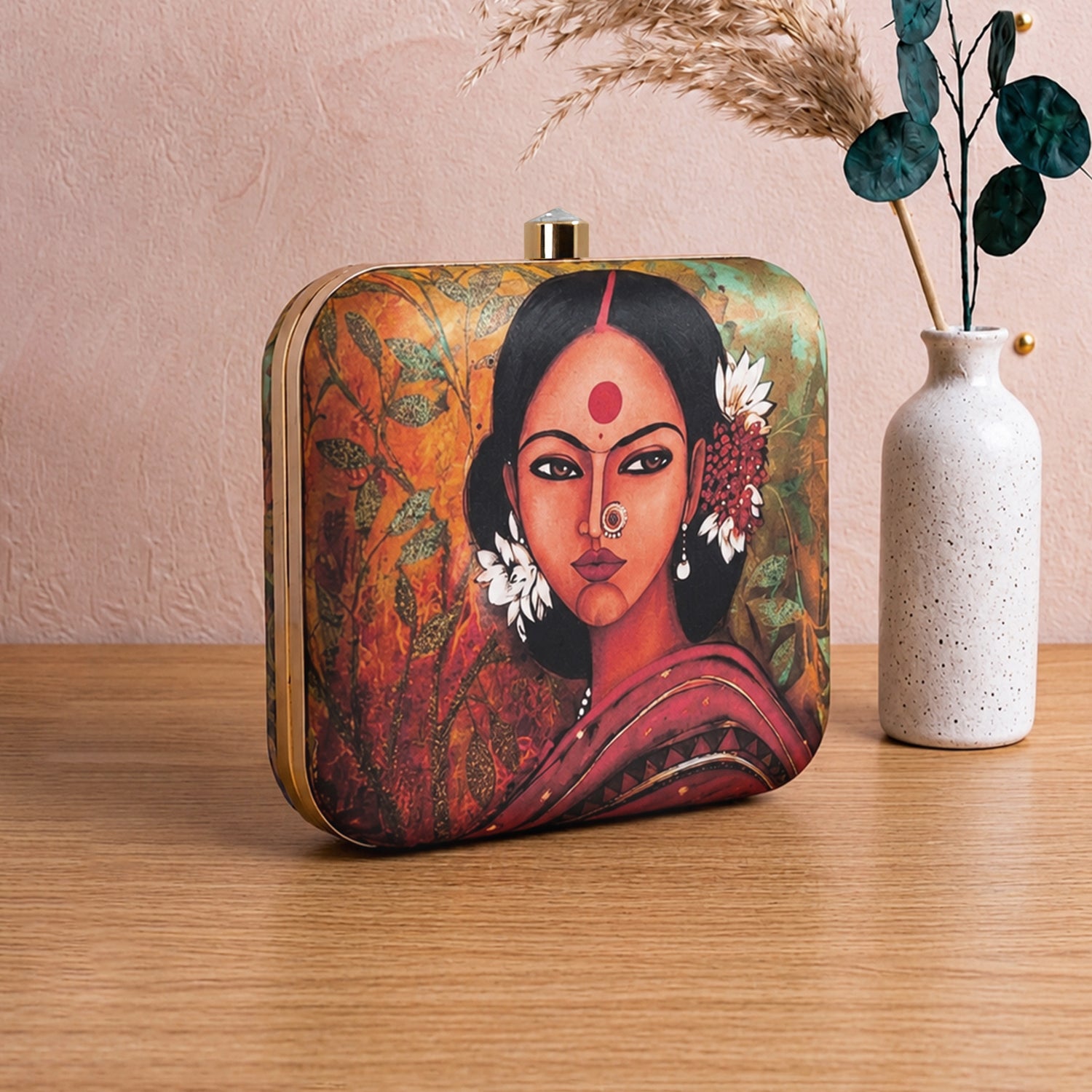 Artklim Elegant Lady Printed Clutch