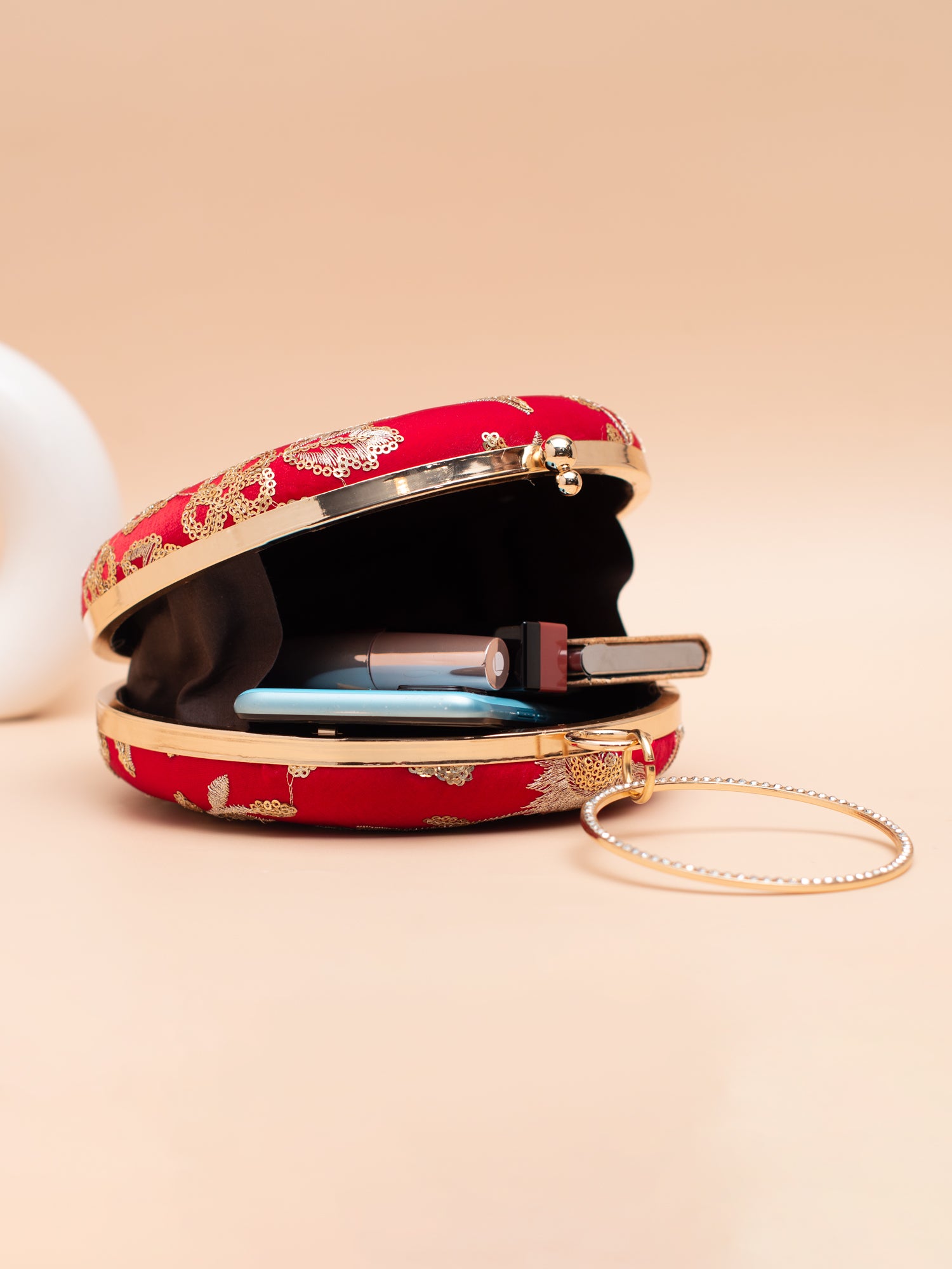 Artklim Red with Golden Starry Florals
