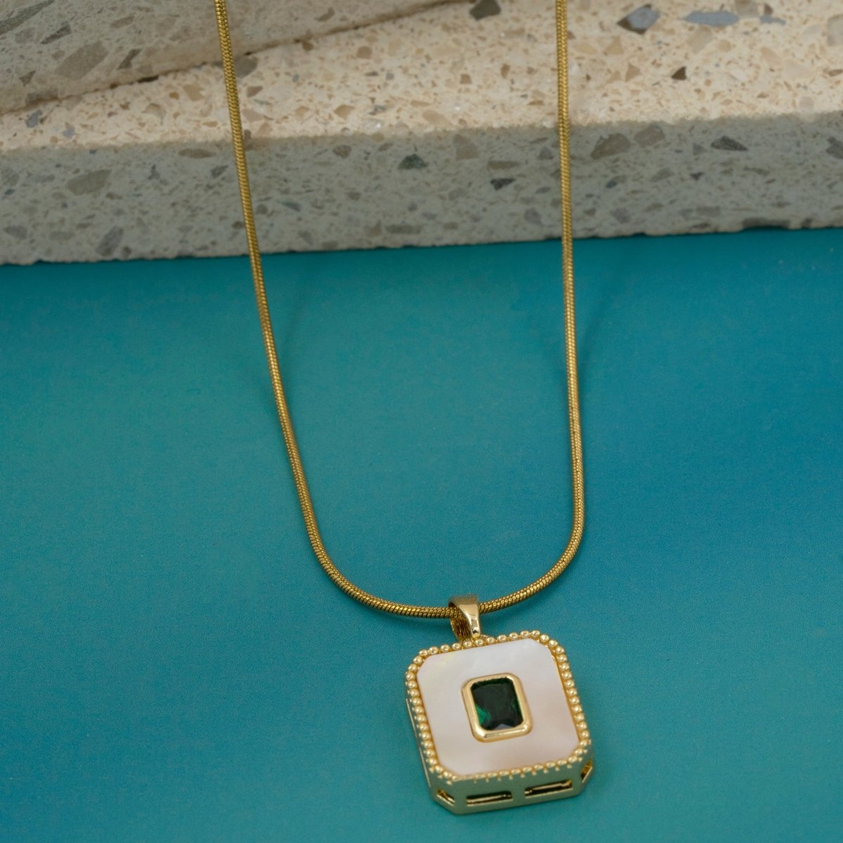 Artklim Gold Plated MOP Pendant Necklace