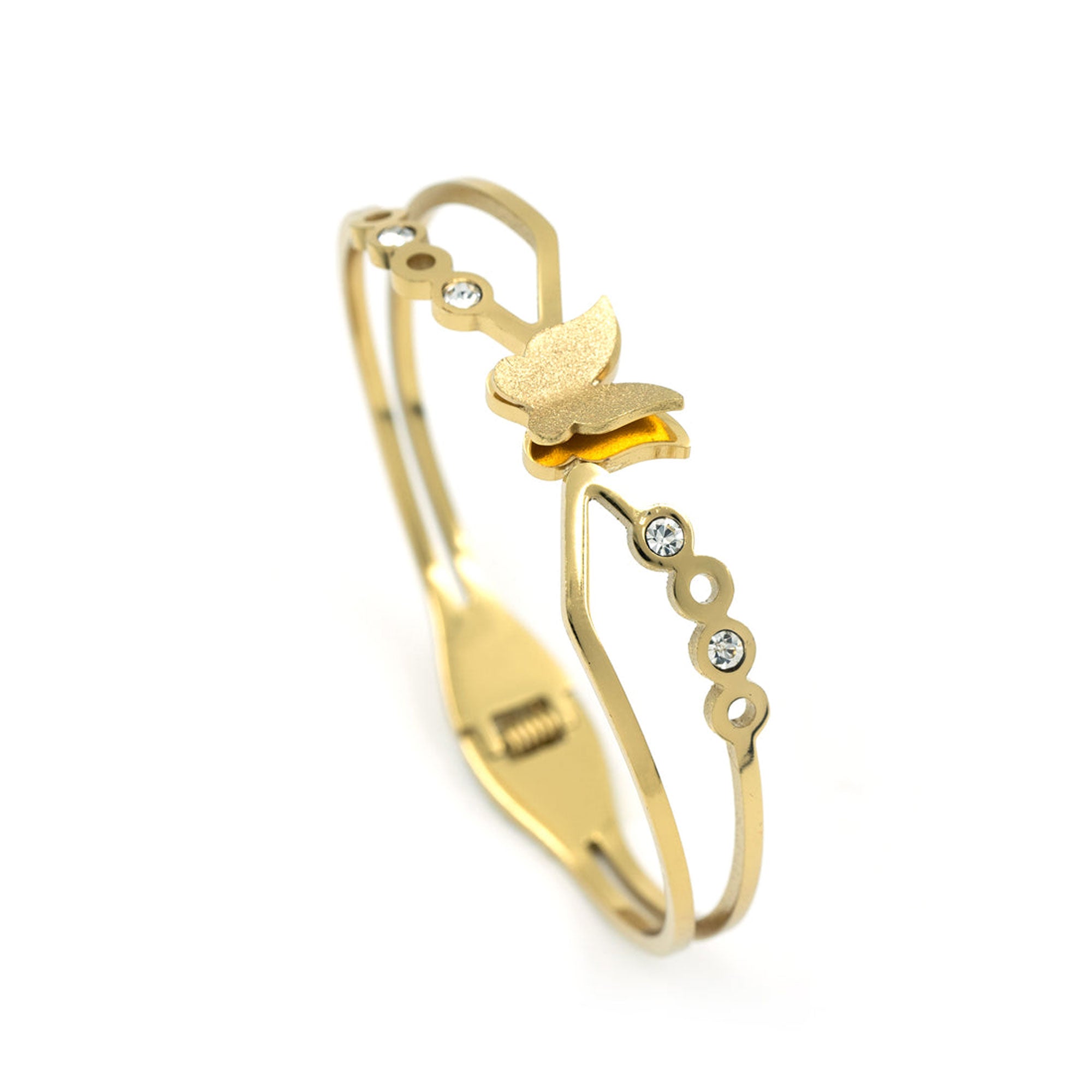 Printed Clutch & Gold-Plated Butterfly Bangle | Festive Luxe Combo