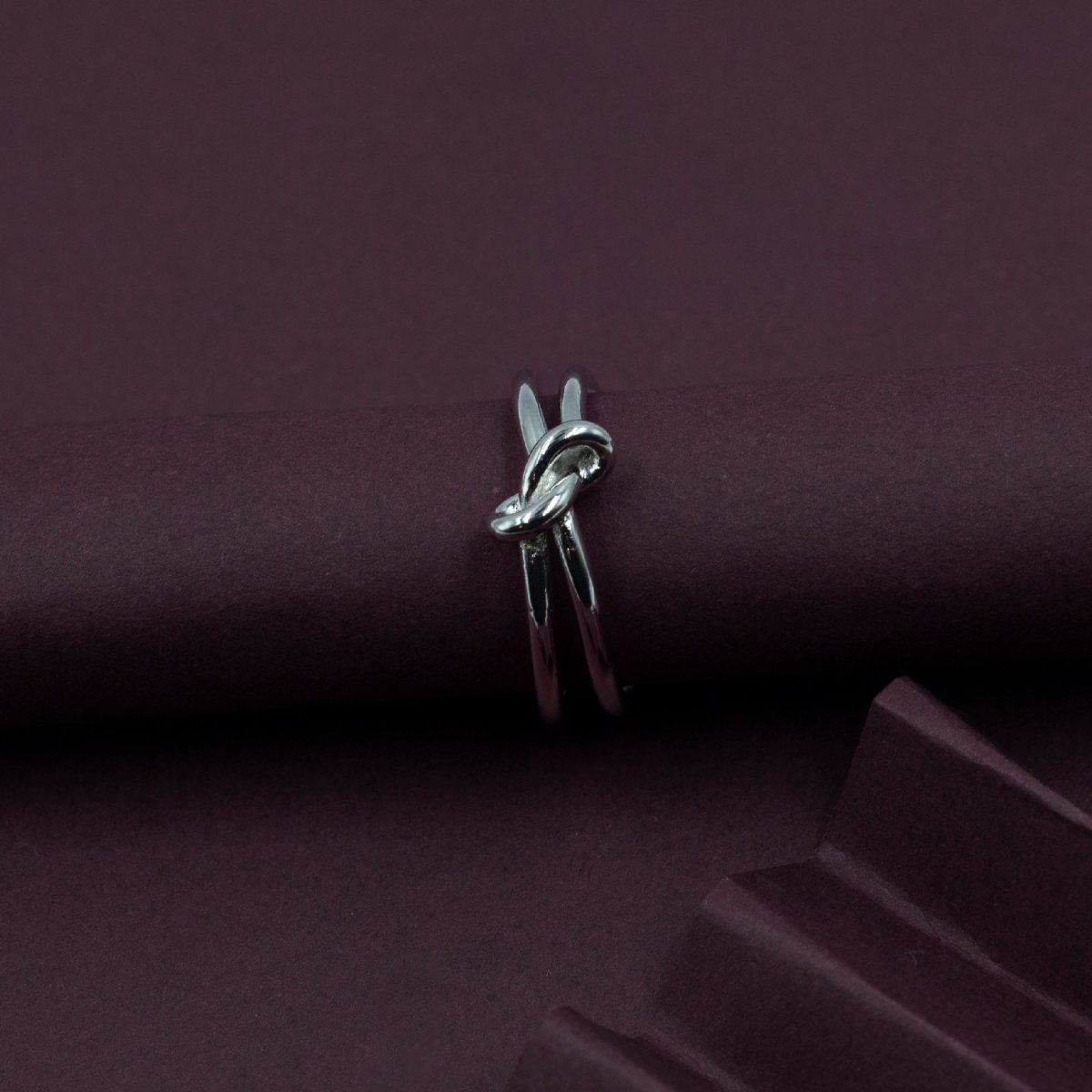 Artklim Designer Knot Silver Plated Ring