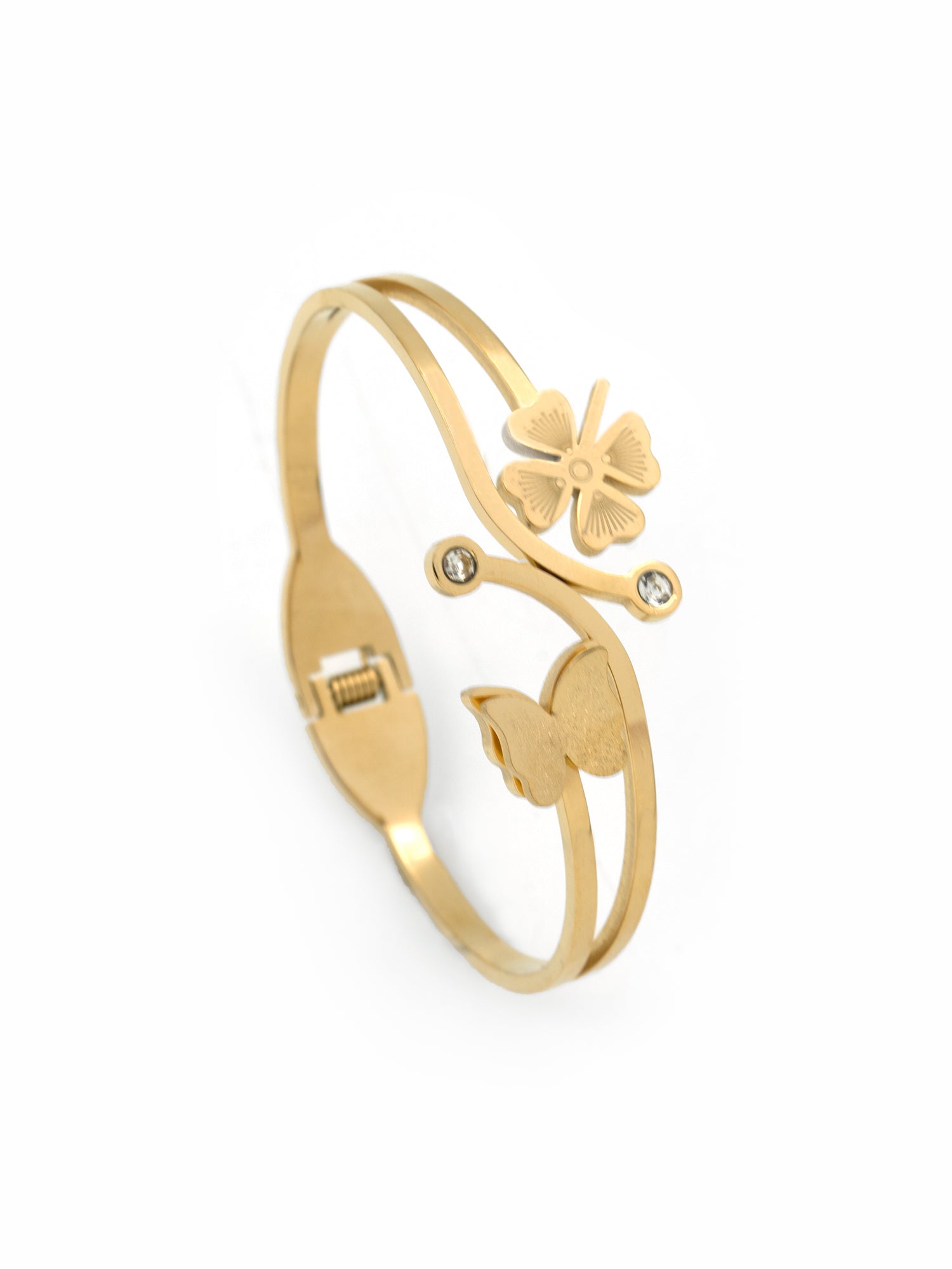 Artklim Four-Leaf Lucky Charm Gold-Plated Bracelet