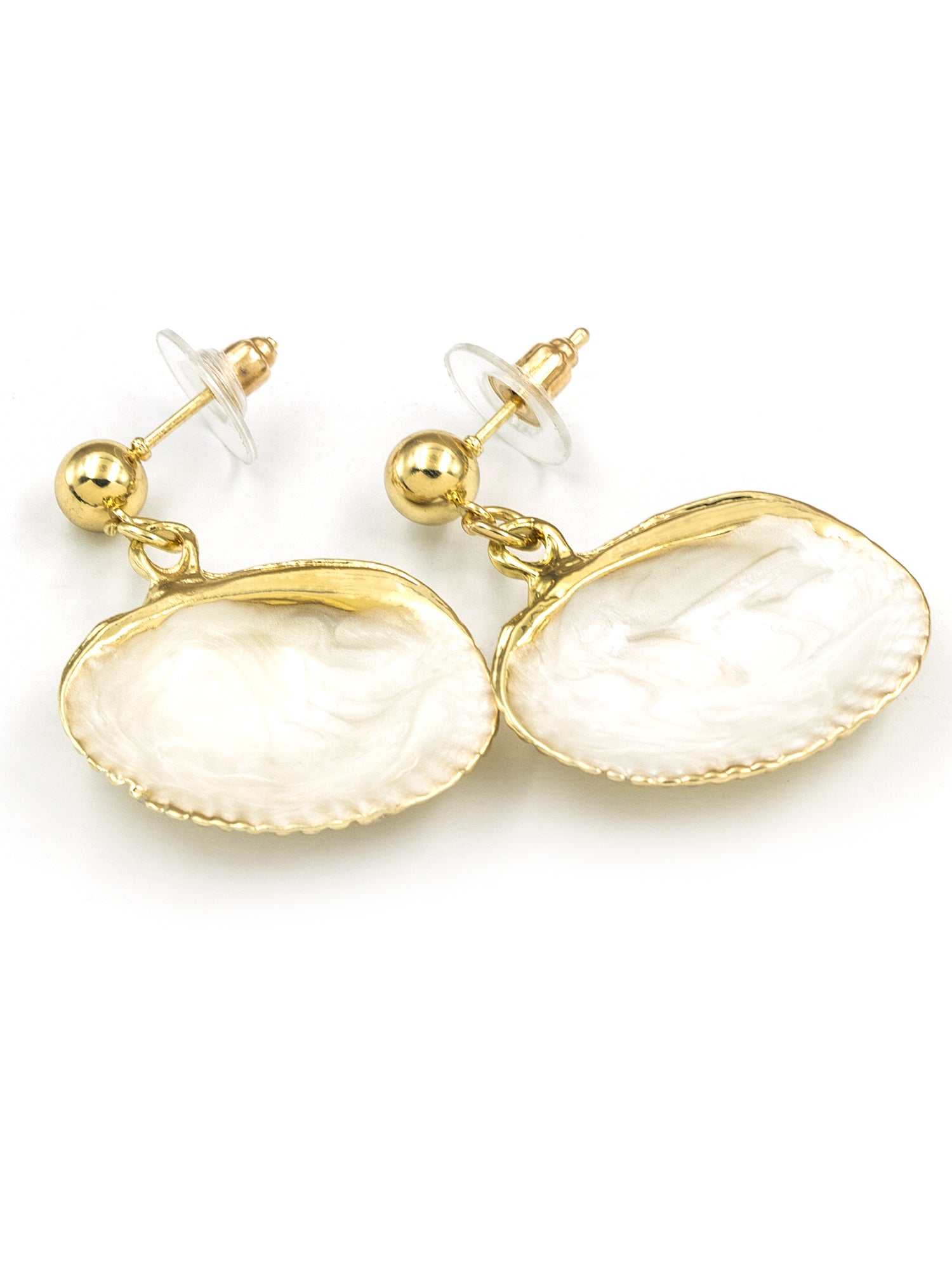 Artklim Oval Textured Anti Tarnish Earrings