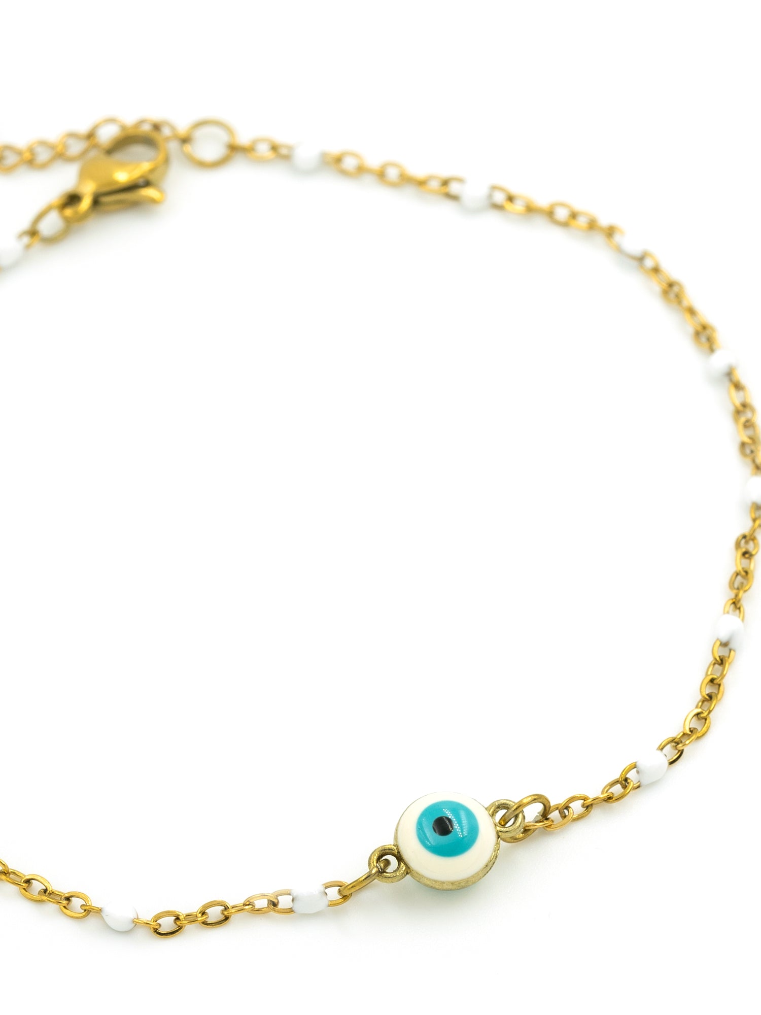 Artklim Gold Plated Evil Eye Beads Anti Tarnish Anklet