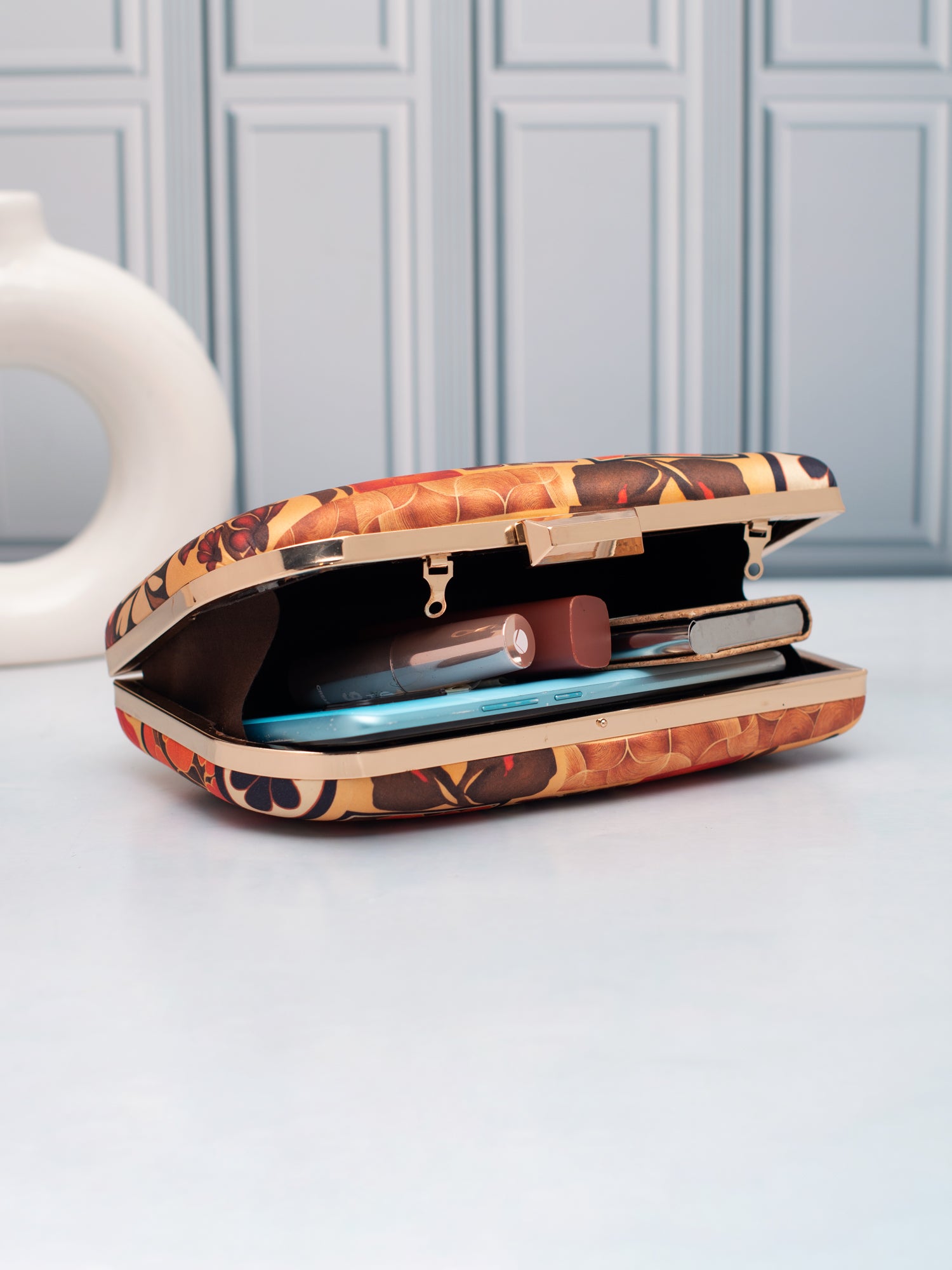Artklim Kaleido Charm Printed Clutch