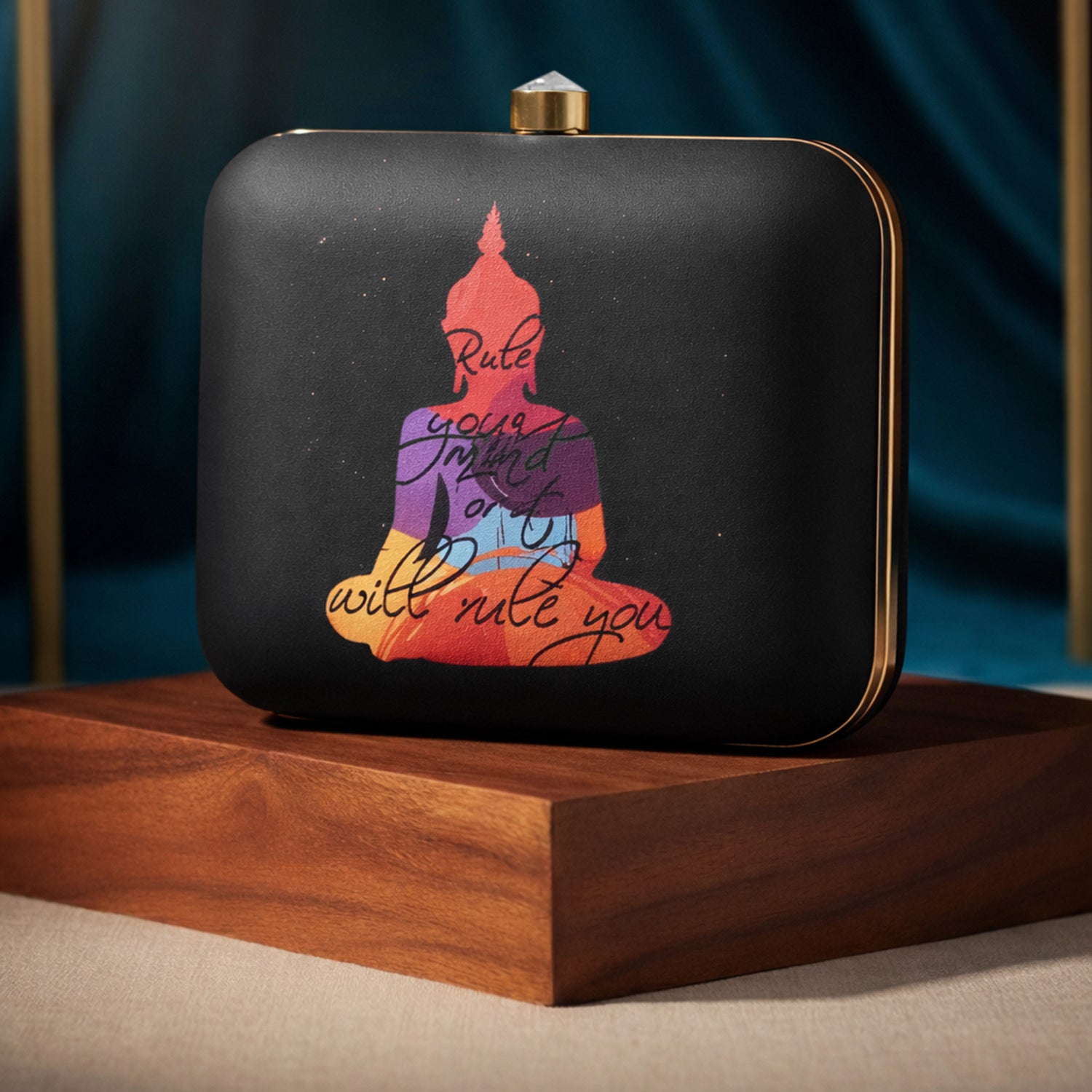 Buddha Printed Clutch