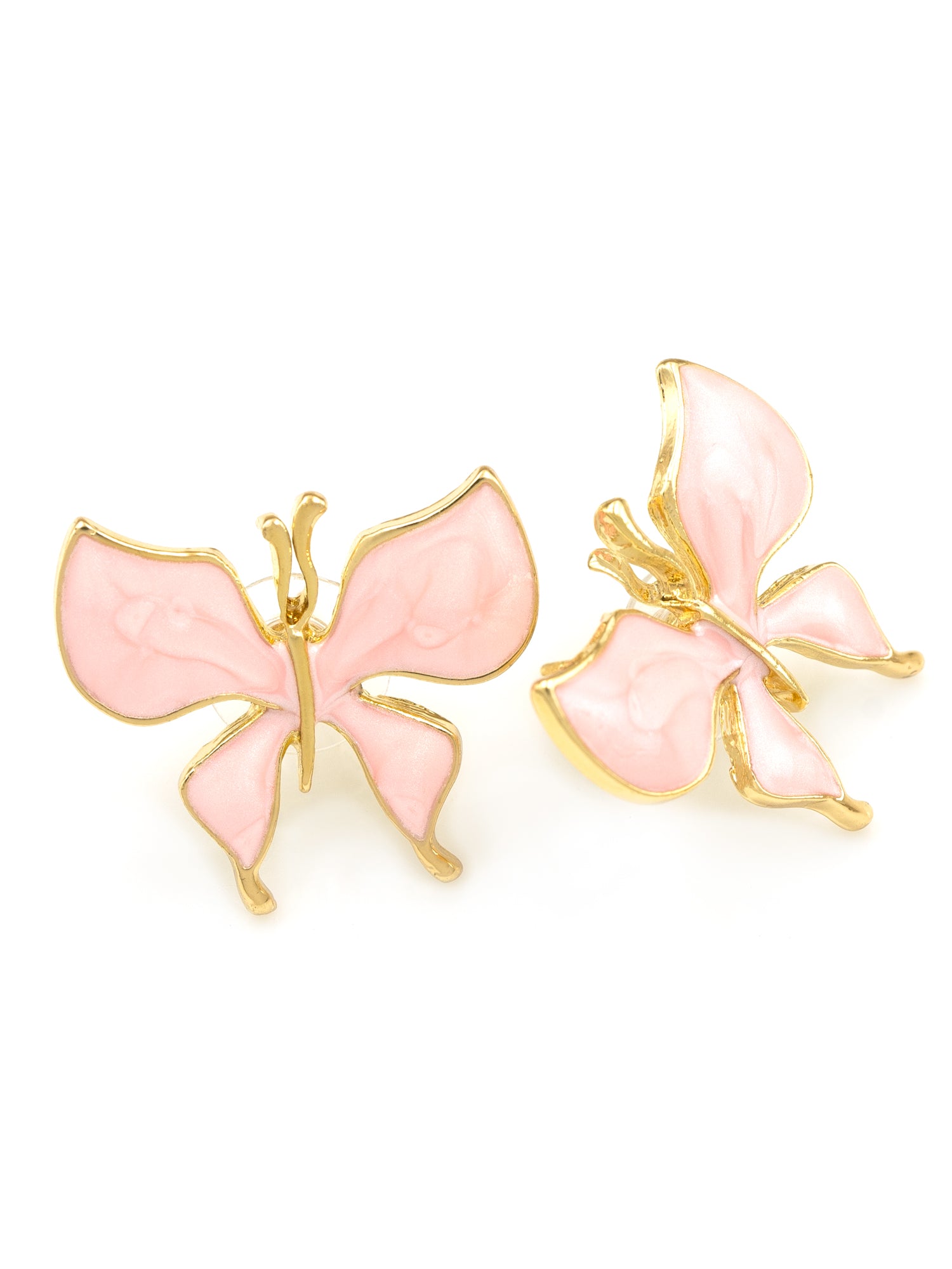 Artklim Pink Butterfly Anti Tarnish Earrings