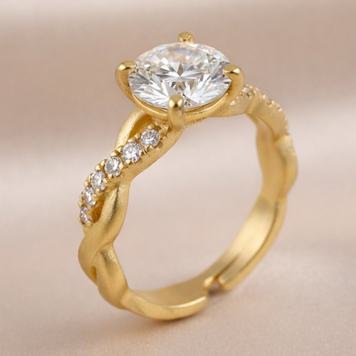 Artklim Gold-Plated Aura Spark Anti-Tarnish Ring