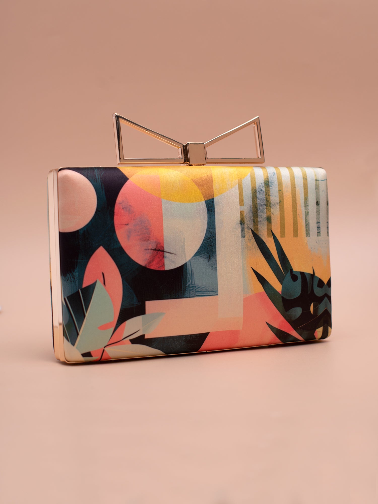 Artklim Sunset Mirage Abstract Art Printed Clutch