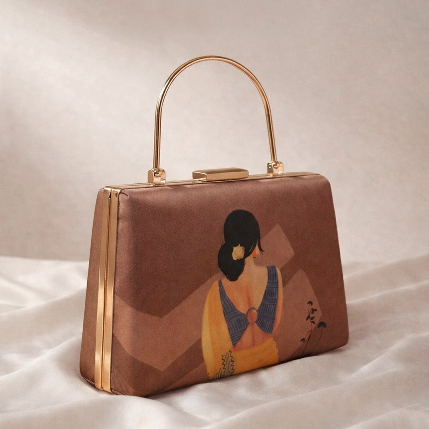 Artklim Elegant Women Artistic Handbag Style Printed Clutch