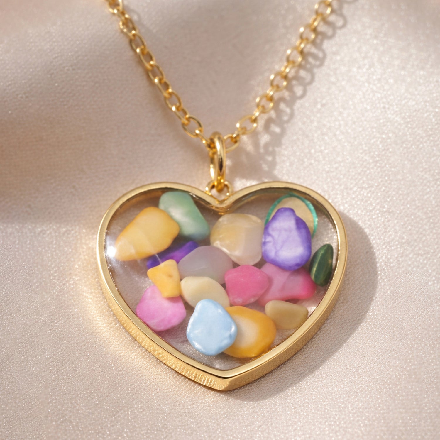 Artklim Gold-Plated Trendy Heart Shape Anti-Tarnish Pendant Necklace