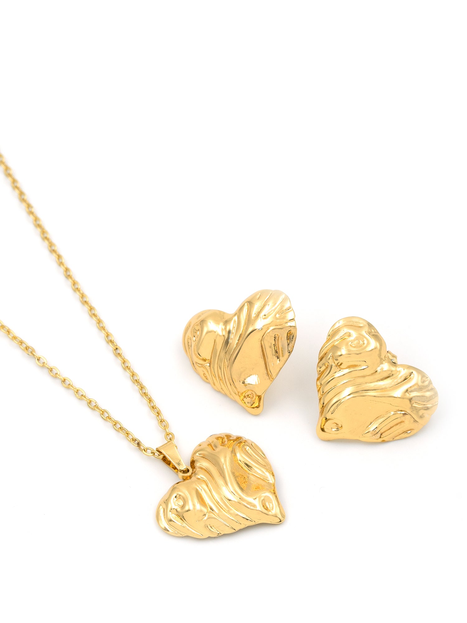 ARTKLIM Heart Gold-Plated Jewelry Set