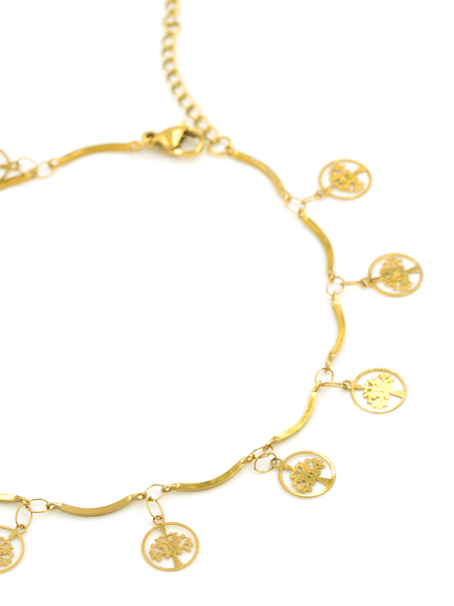 Artklim Gold Plated Mini Evil Eye Beaded Anti Tarnish Anklet