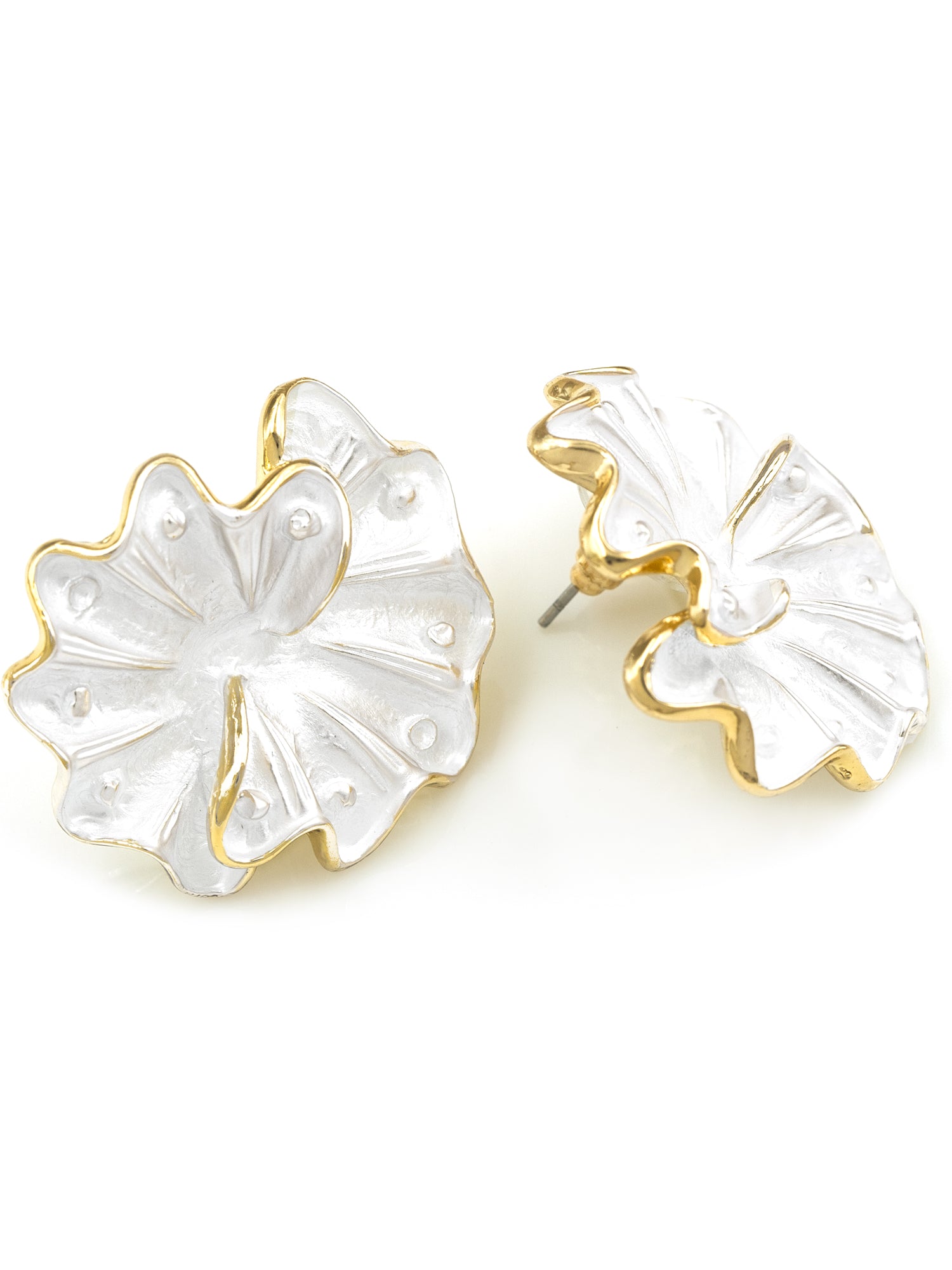 Artklim Pearl Ruffle Anti Tarnish Earrings