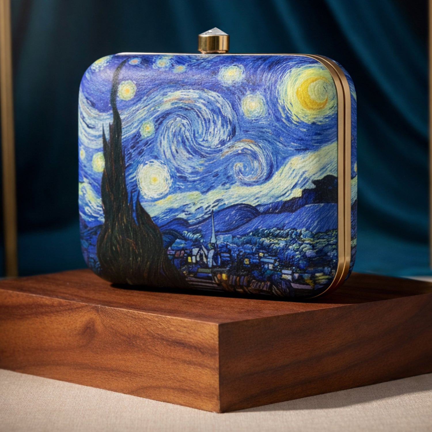 Artklim Starry Night Printed Clutch