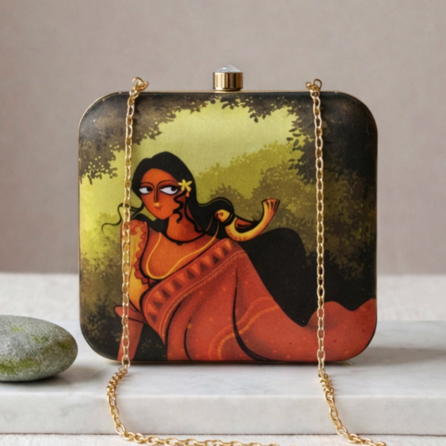Artklim The Enchanted Forest Whisper Printed Clutch