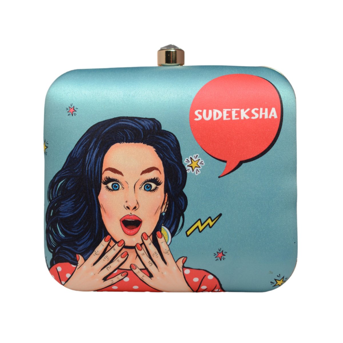 Emerald Green Customised Name Clutch