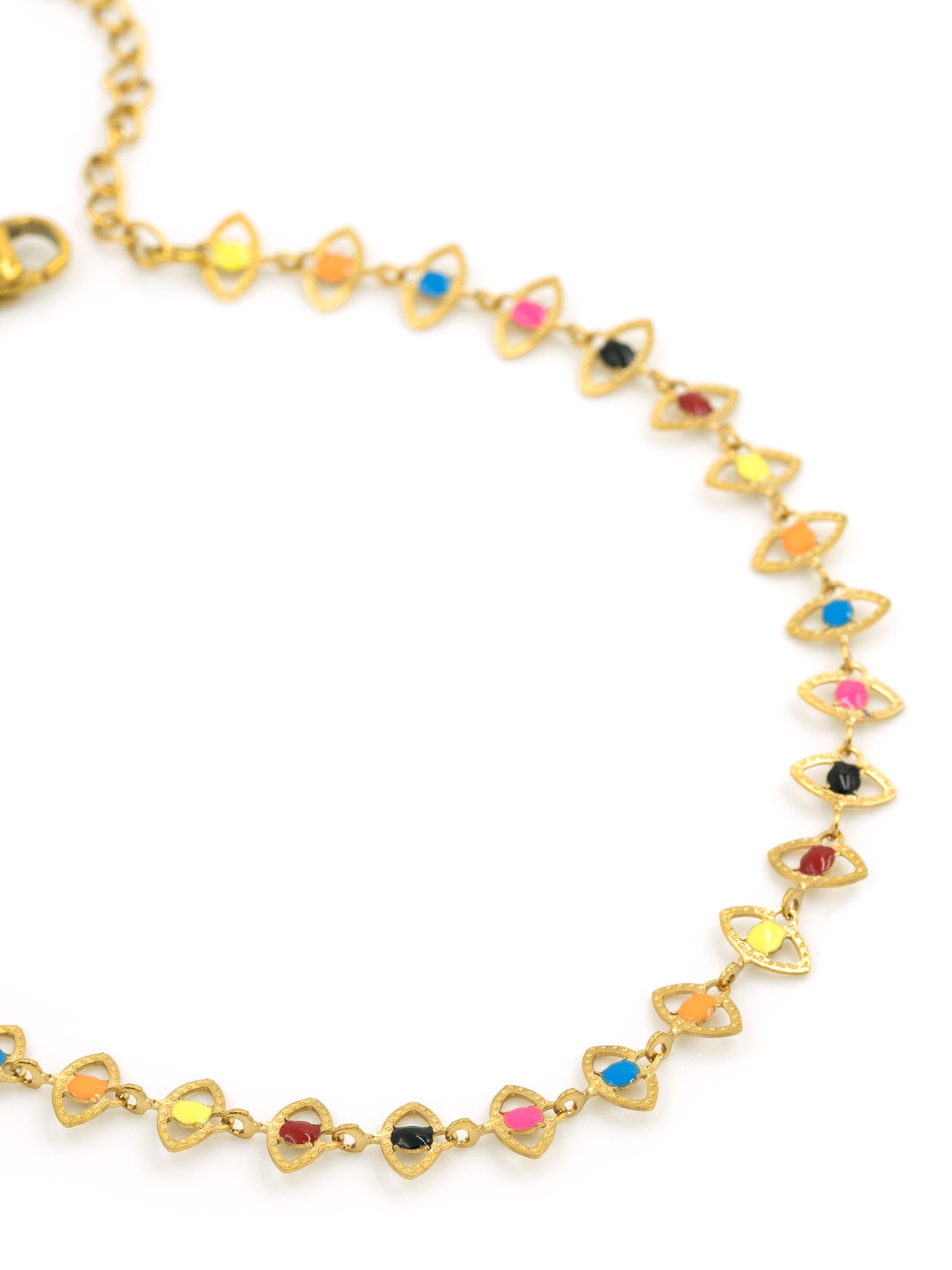 Artklim Gold Plated Geometric Tri Eye Anti Tarnish Anklet