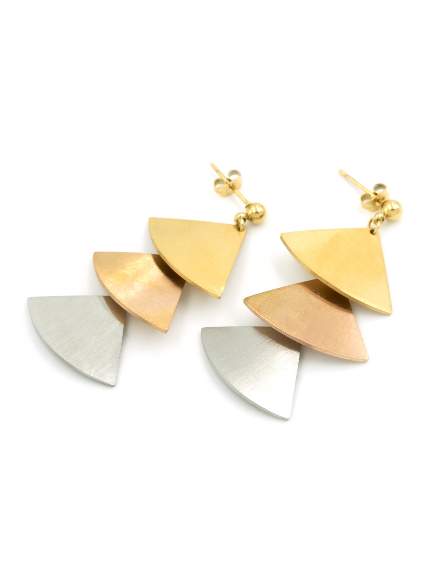 Artklim Geometric Layered Triangle Anti-Tarnish Earrings