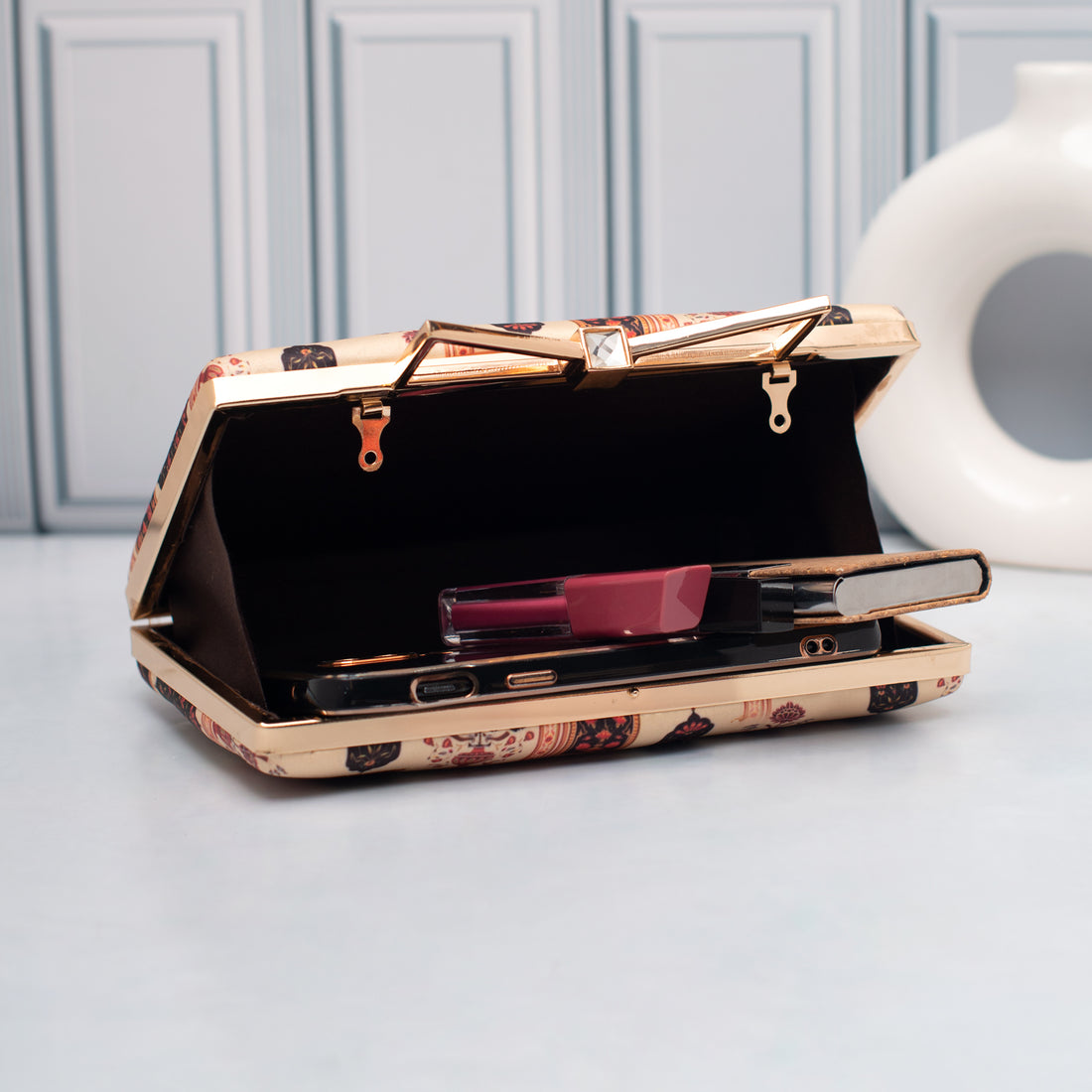 Artklim Ornate Elegance Printed Clutch