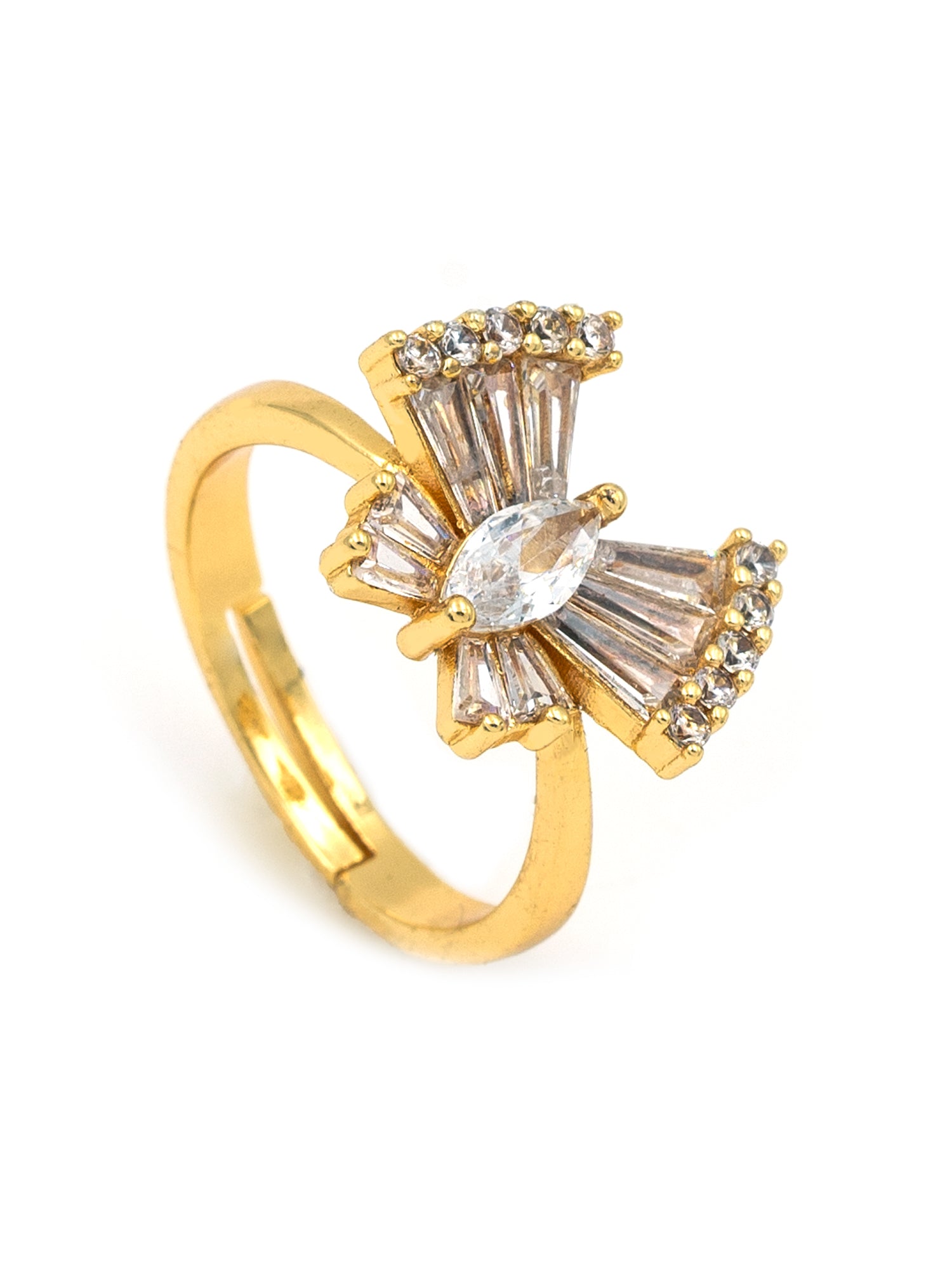 Artklim Gold-Plated Butterfly Wings Anti-Tarnish Ring