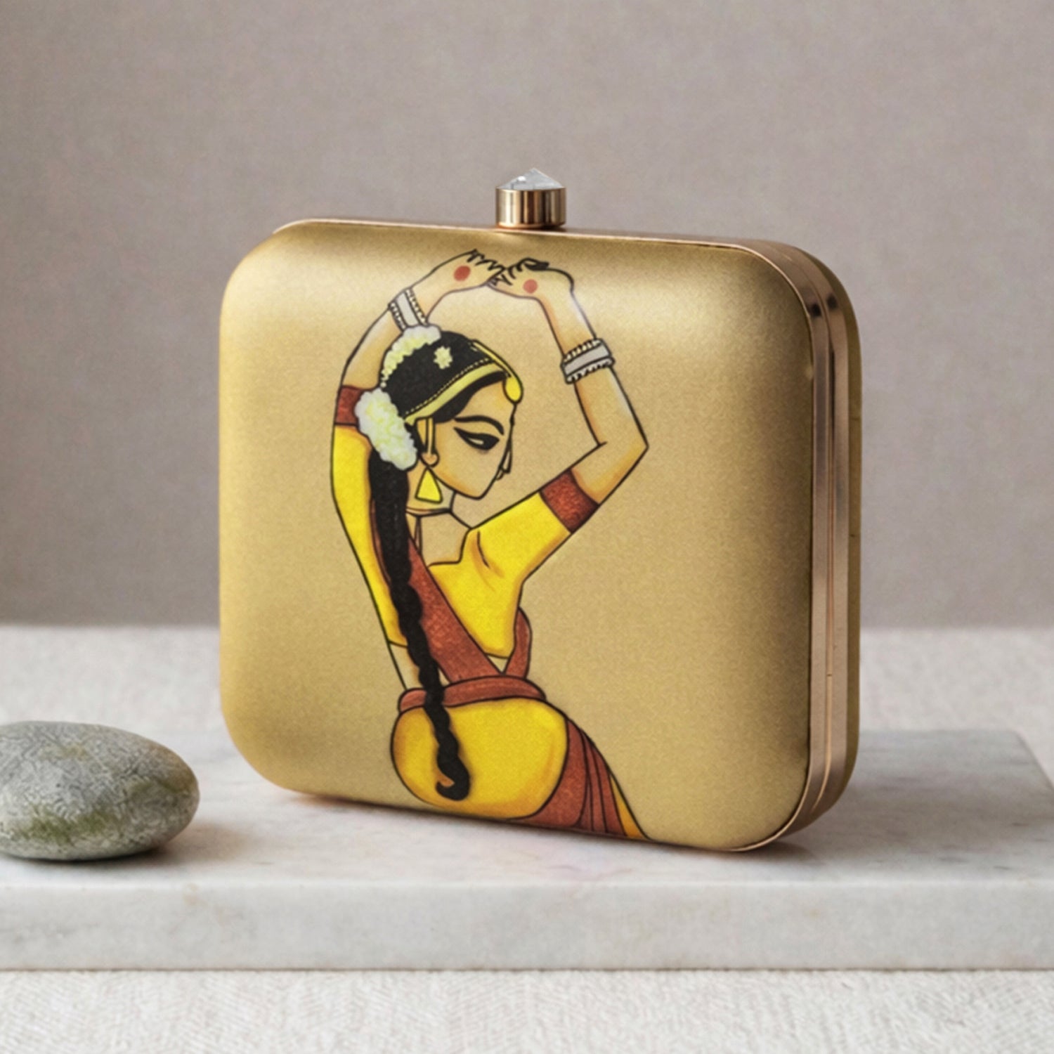 Artklim Classical Dance Printed Clutch