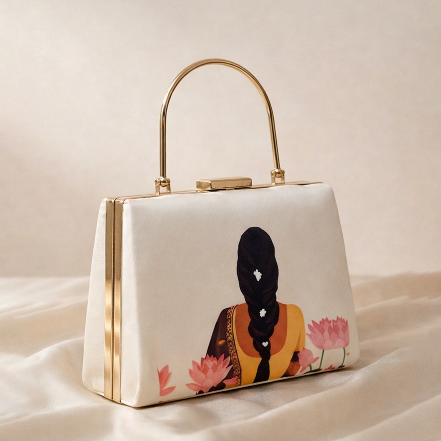 Artklim Flower Lady Printed Clutch