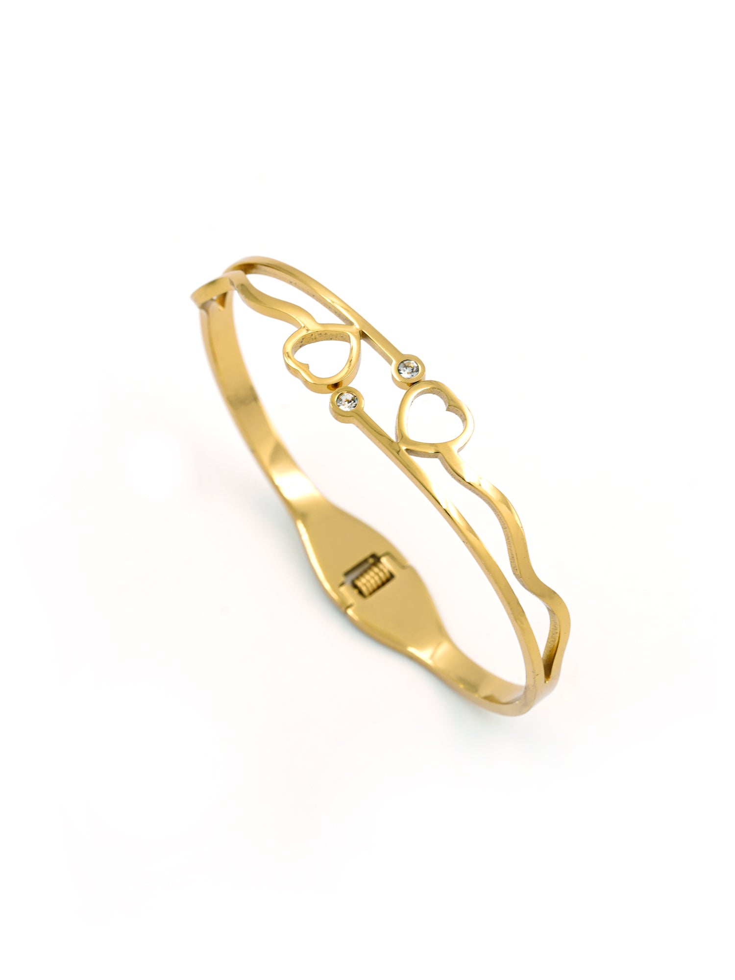 Artklim Golden Heartline Bangle