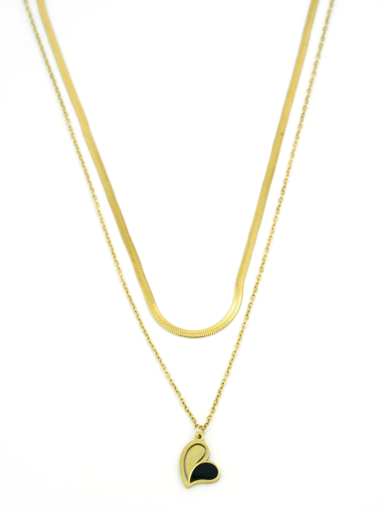 Artklim Golden Embrace Heart Necklace