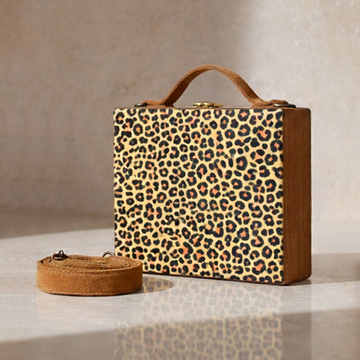 Leapord Printed Suitcase Style