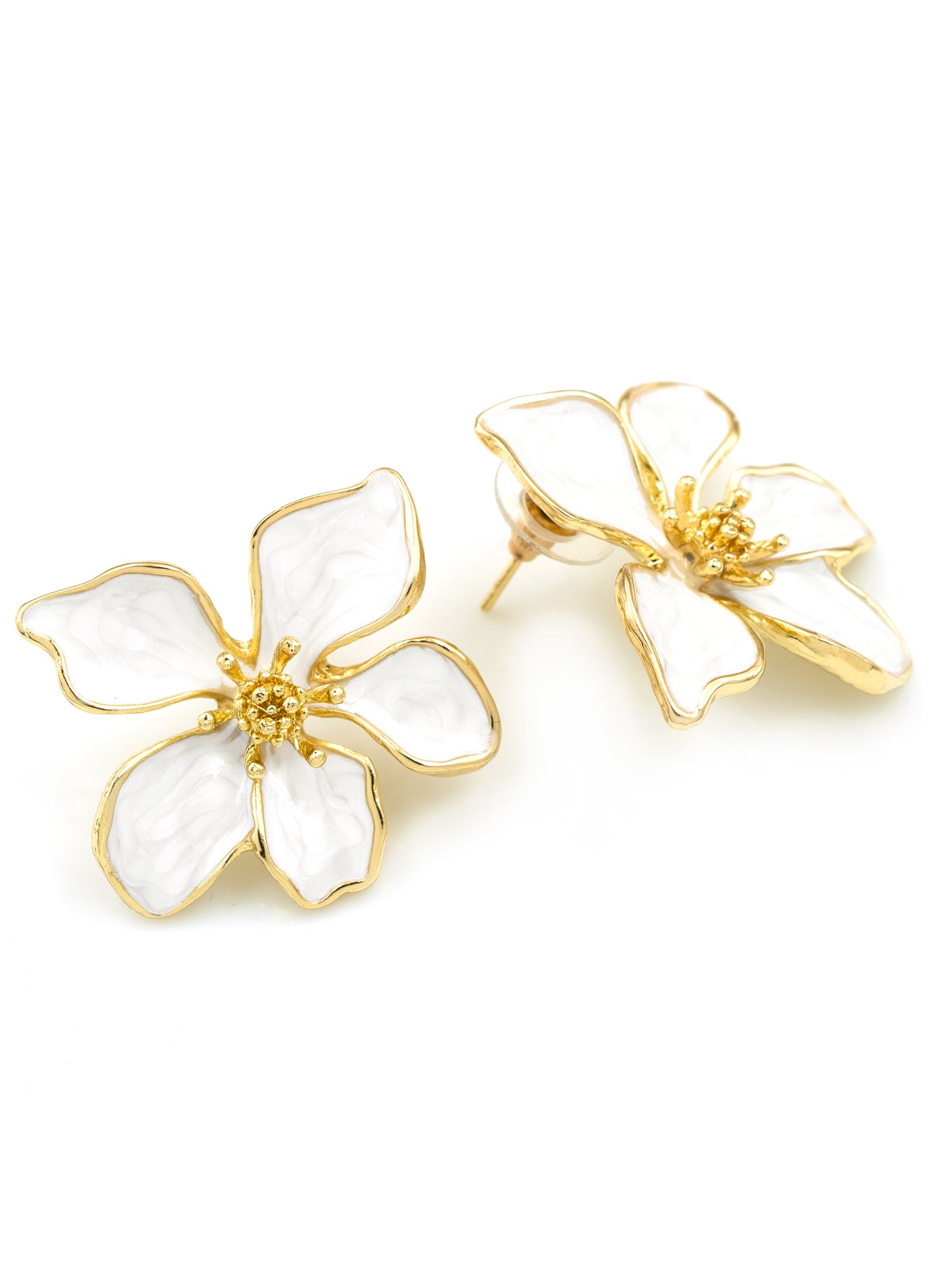 Artklim White Orchid Anti Tarnish Earrings