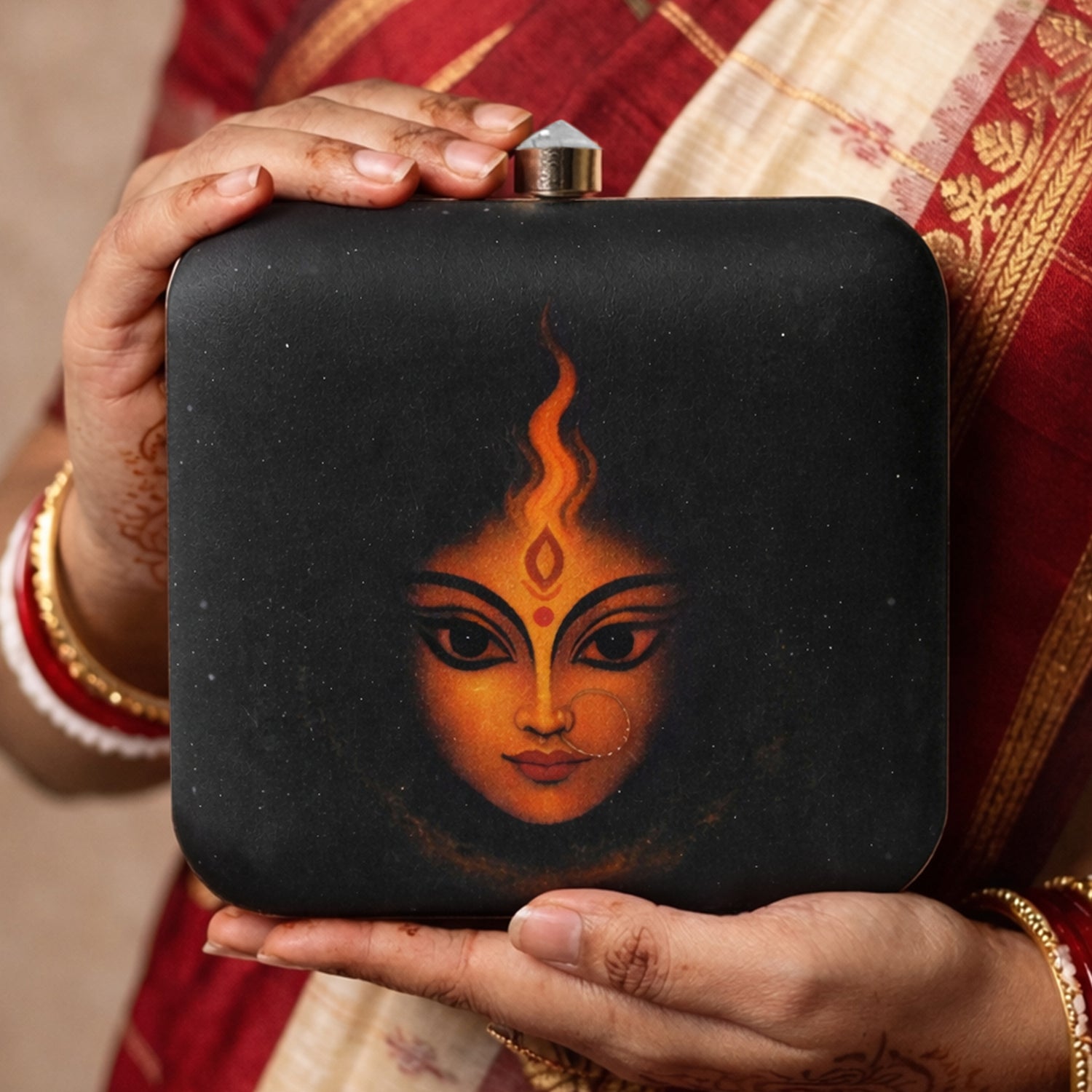 Artklim The Divine Flame Goddess Printed Clutch
